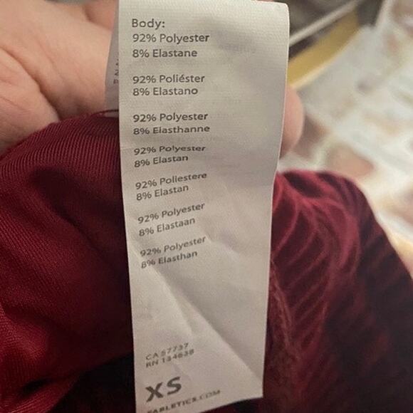 NWT Fabletics Luxe Velour Jogger in Cherry Burst Red - Picture 9 of 11